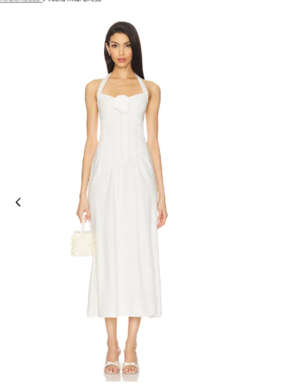 Alora Midi Dress in Ivory MAJORELLE (White Dress)